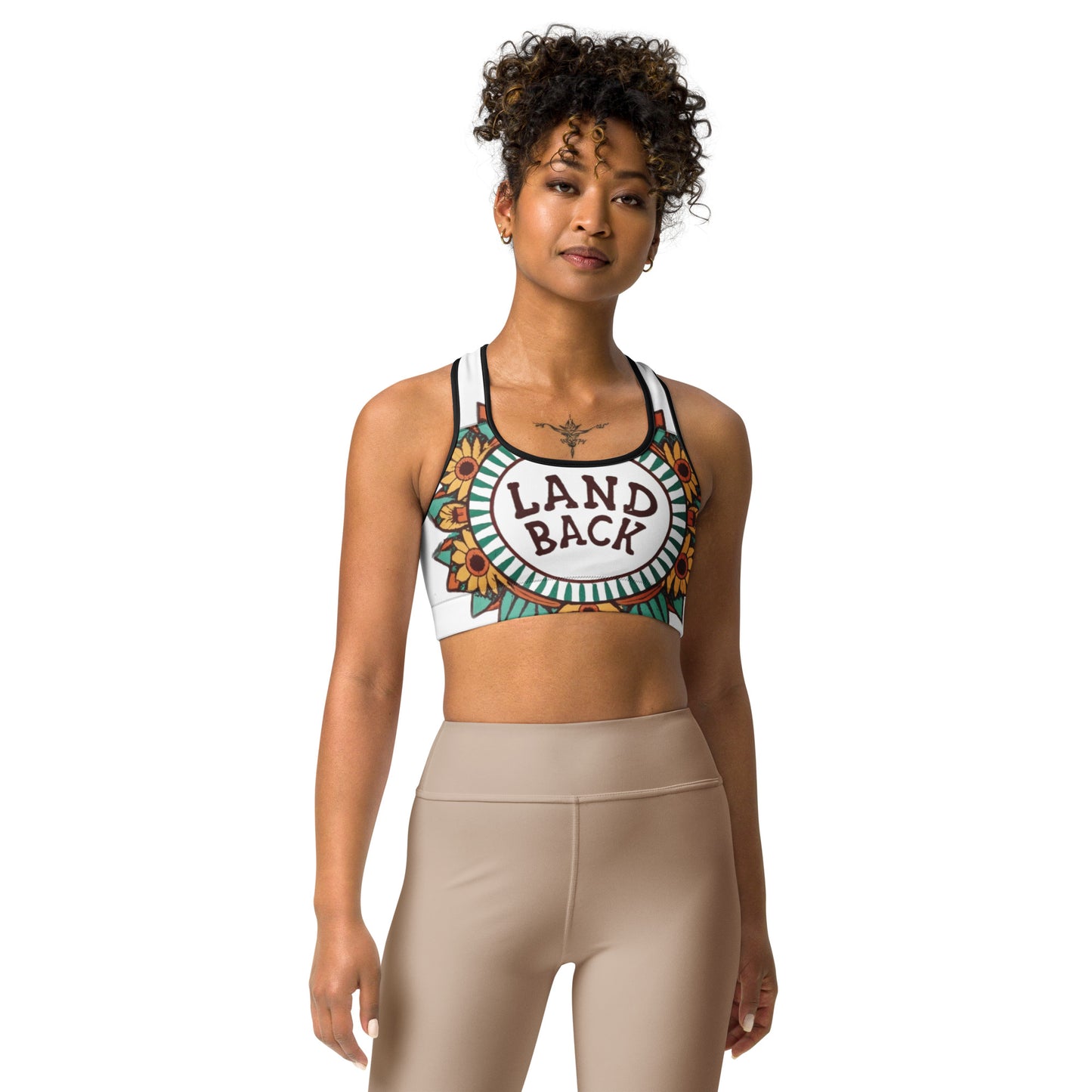Sunflower- Land Back- Sports bra
