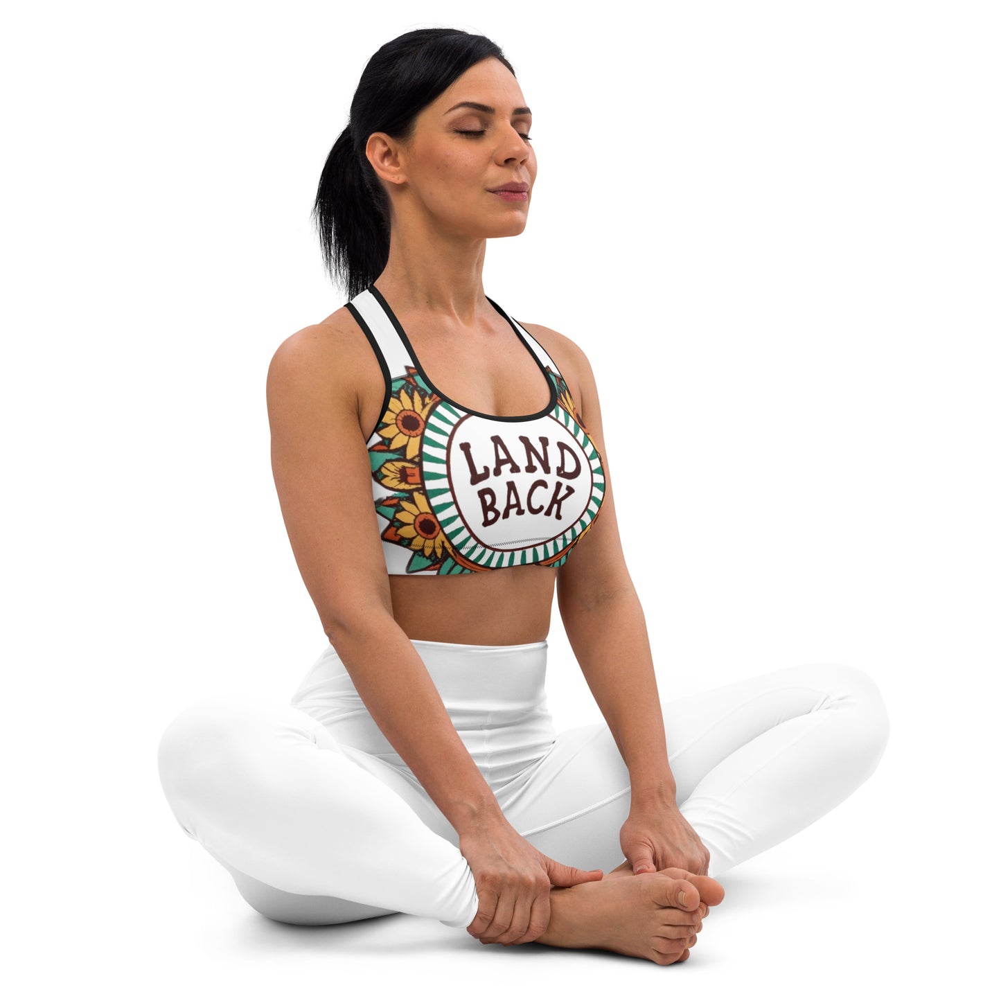 Sunflower- Land Back- Sports bra