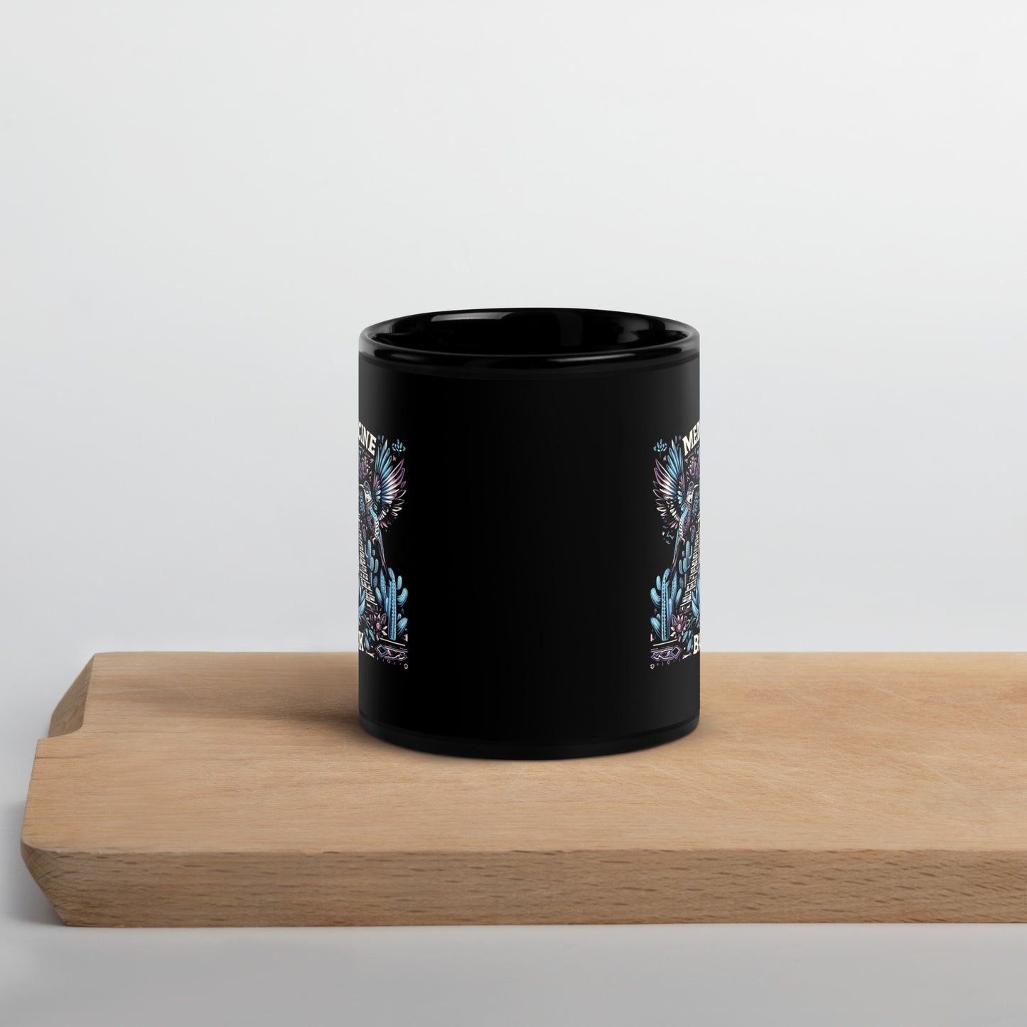 Medicine Back- Black Glossy Mug