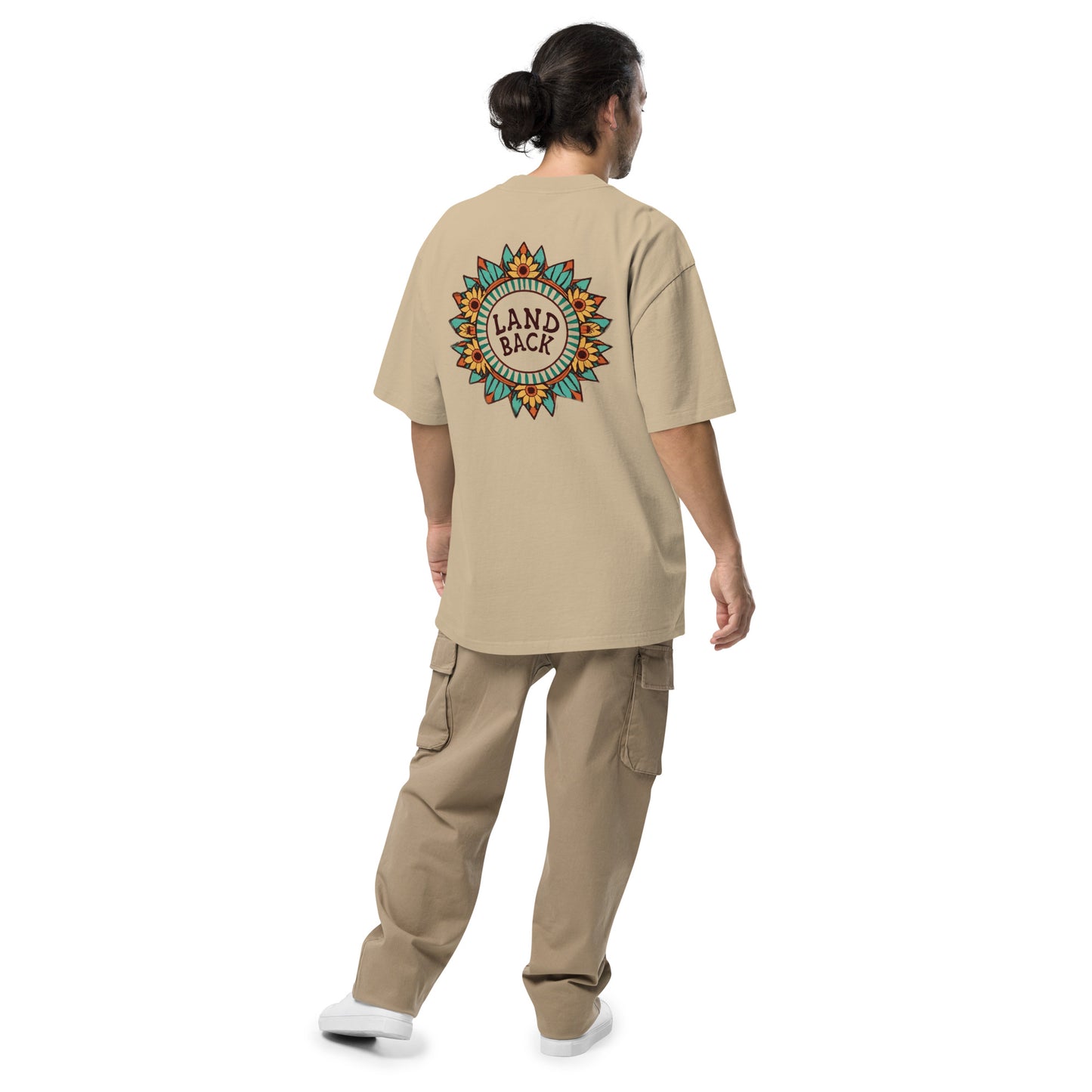 Land Back- Sunflower- Oversized faded t-shirt