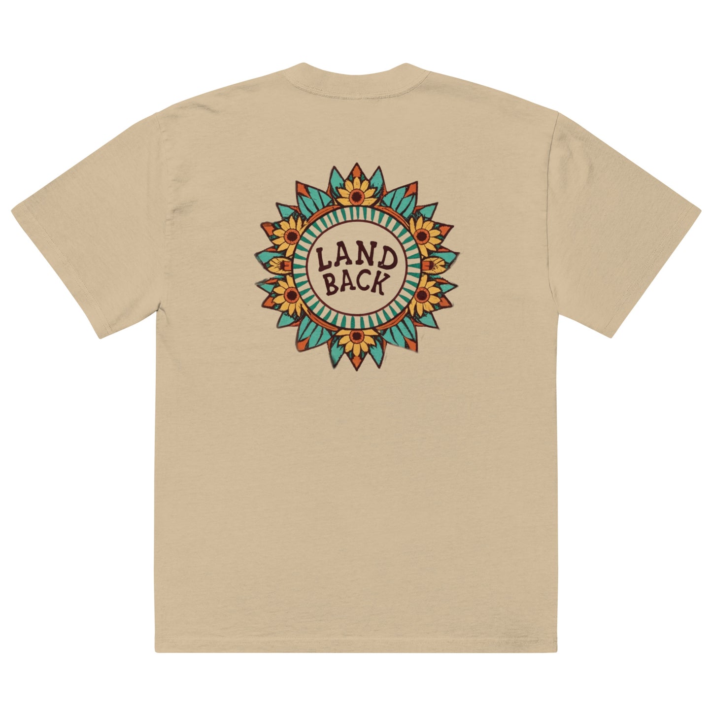 Land Back- Sunflower- Oversized faded t-shirt