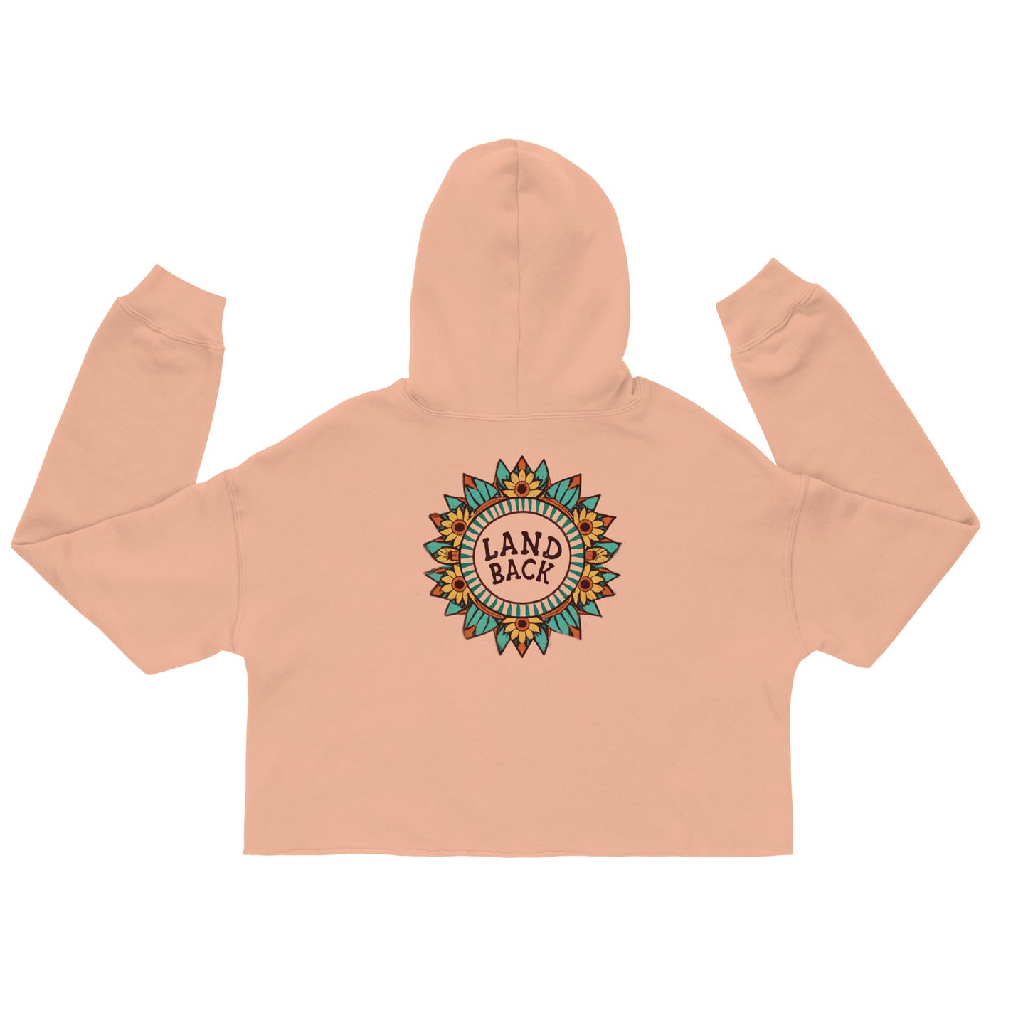 Sunflower- Land Back- Crop Hoodie