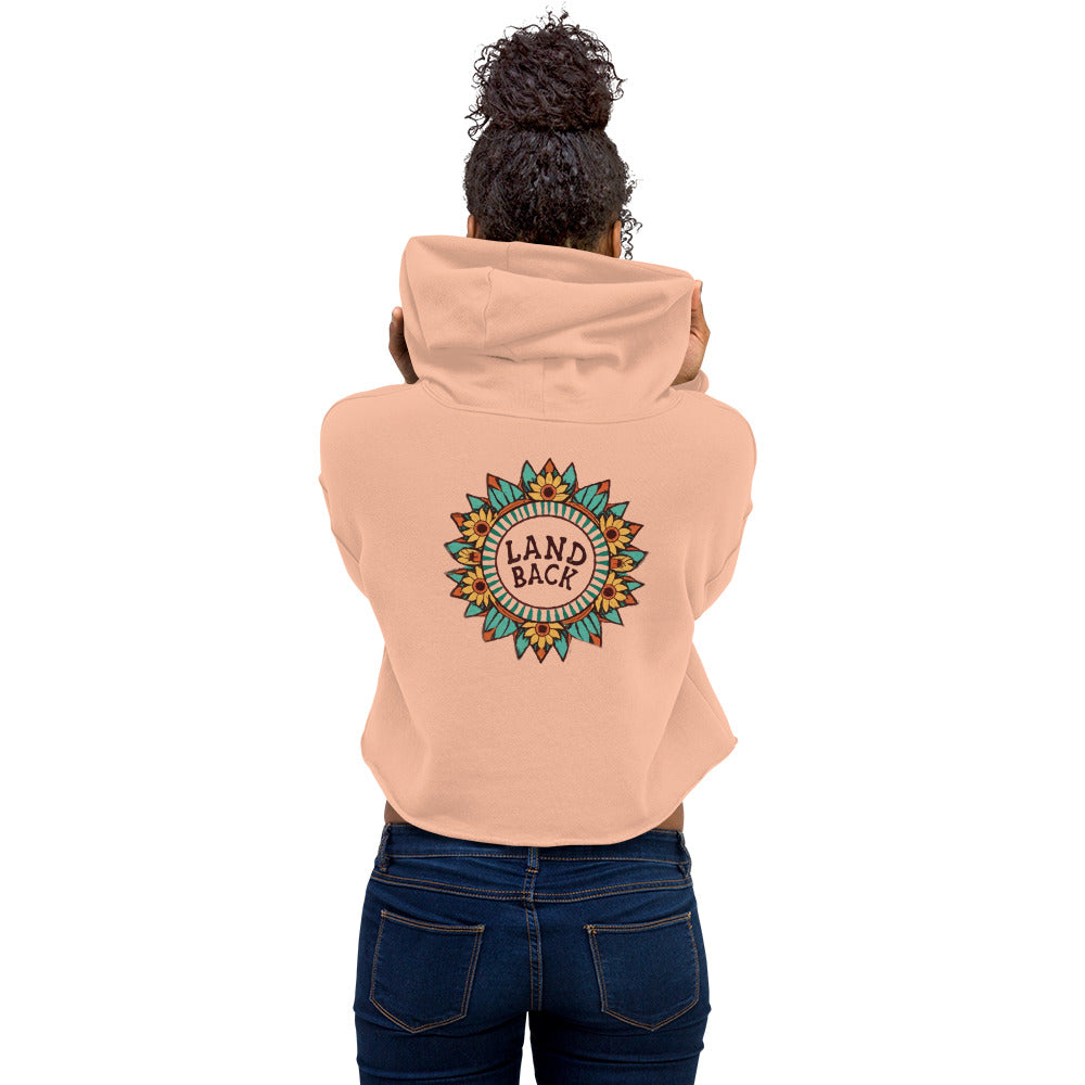 Sunflower- Land Back- Crop Hoodie