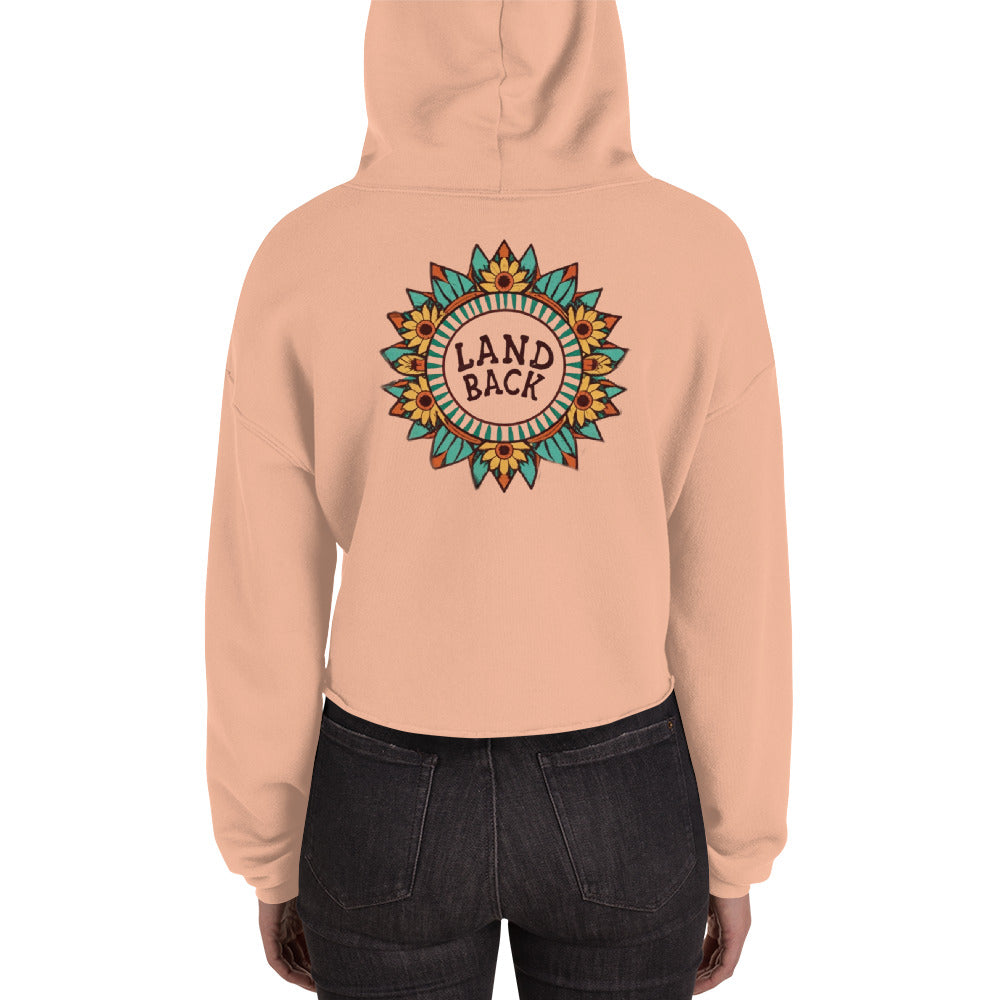 Sunflower- Land Back- Crop Hoodie