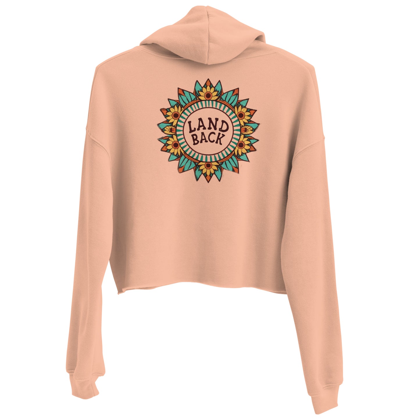 Sunflower- Land Back- Crop Hoodie