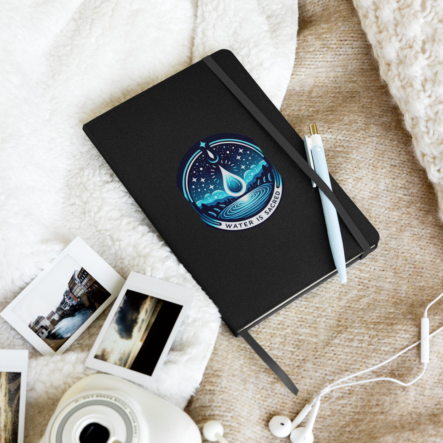 Water Is Sacred- Hardcover bound notebook