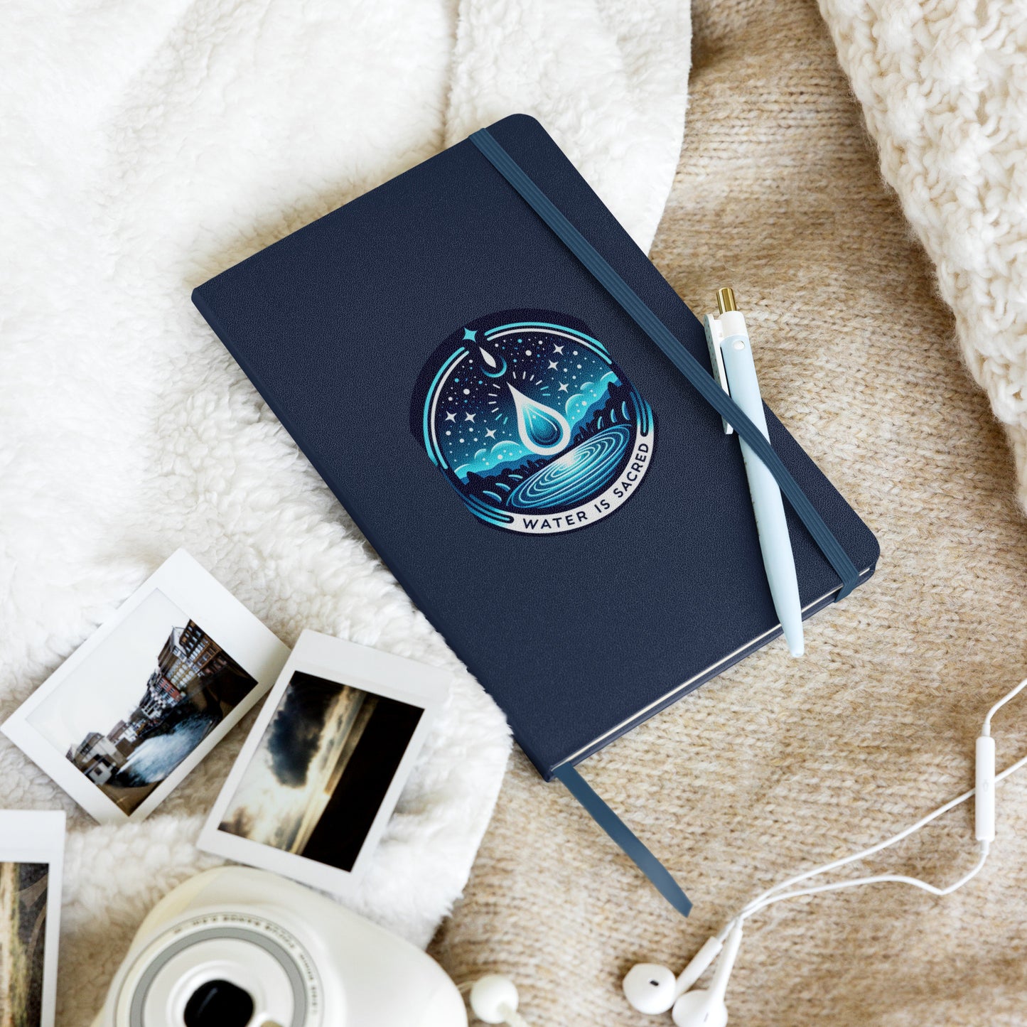 Water Is Sacred- Hardcover bound notebook