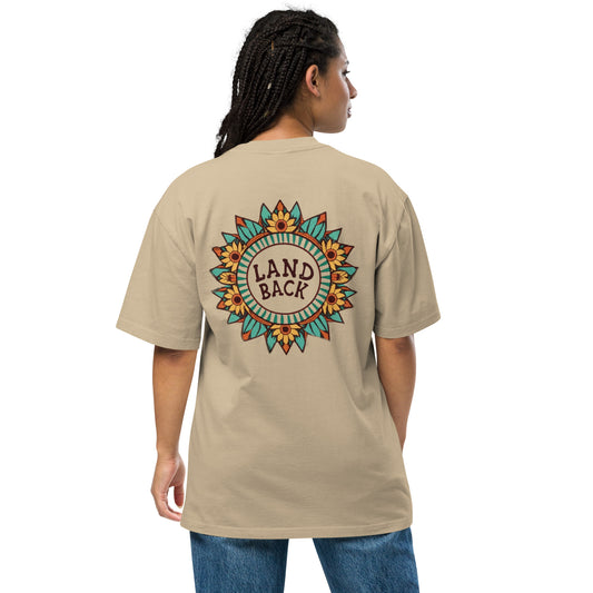 Land Back- Sunflower- Oversized faded t-shirt