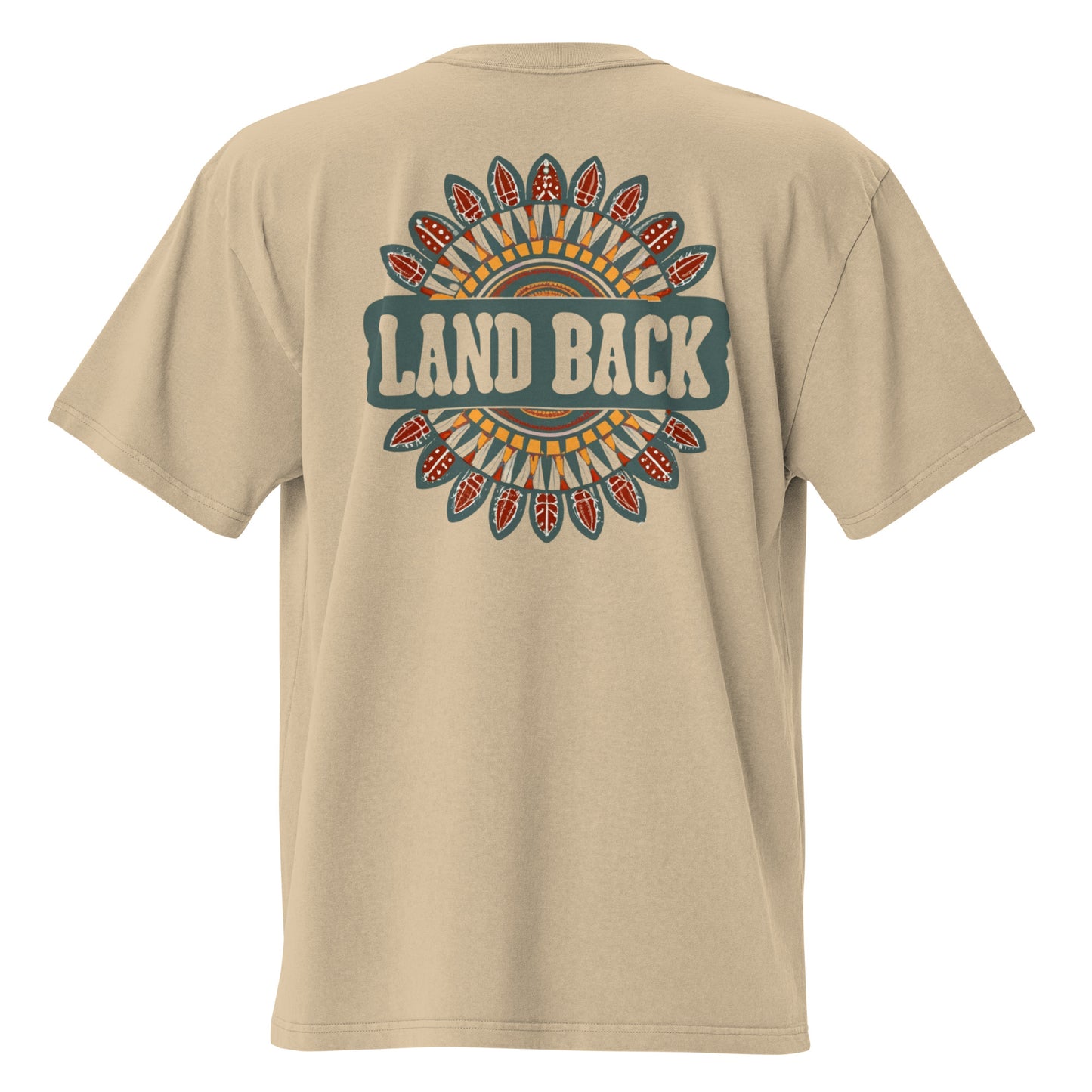 Land back-Arrowheads- Oversized faded t-shirt