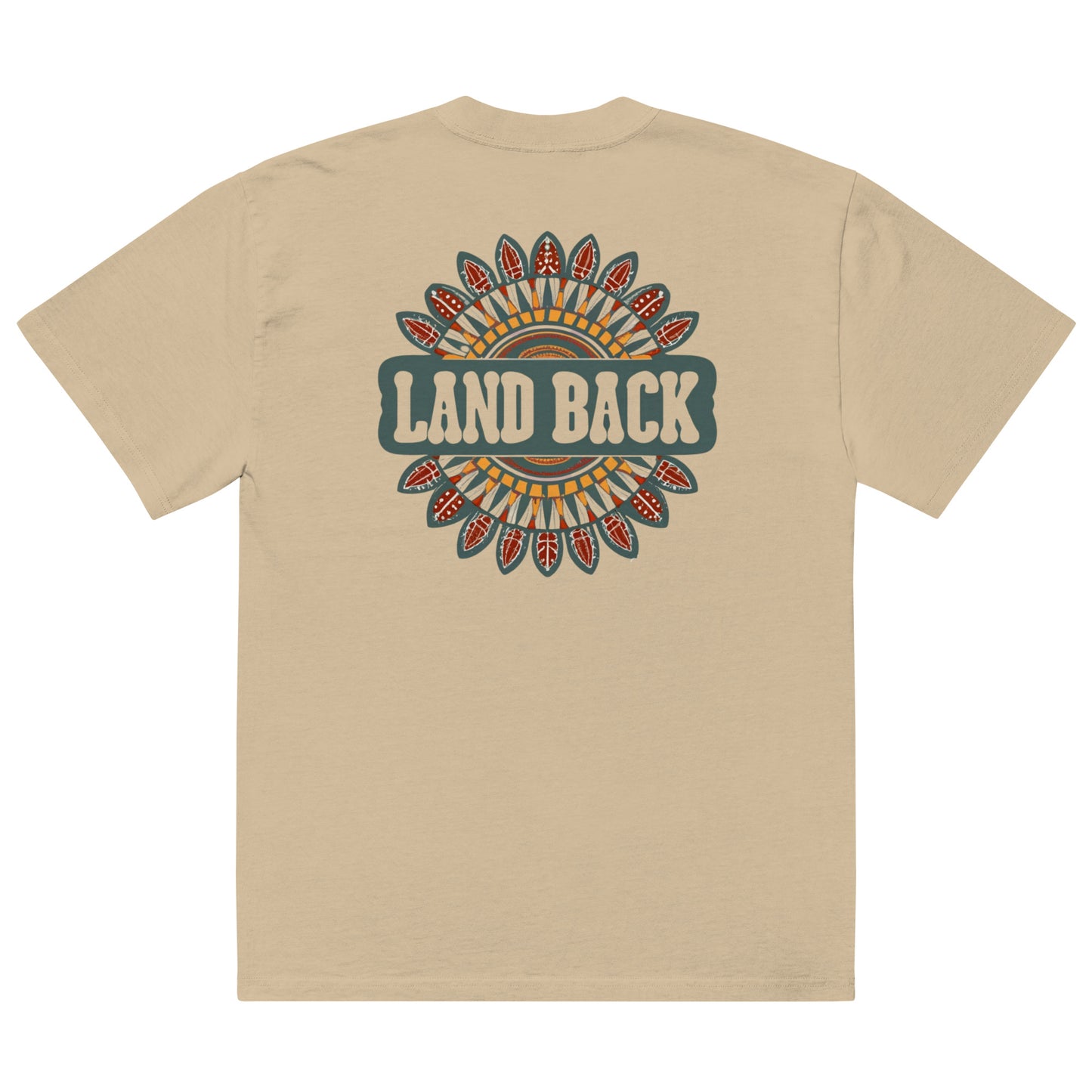 Land back-Arrowheads- Oversized faded t-shirt