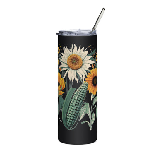 Sacred Sunflower Corn- Stainless steel tumbler