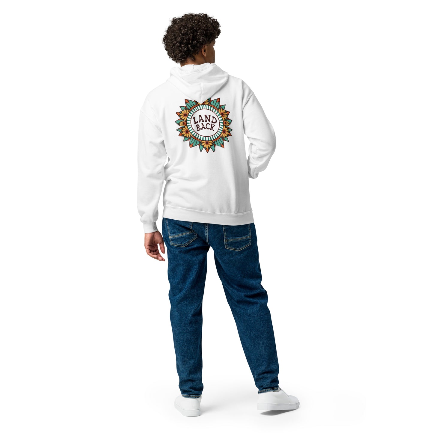 Land Back- Sunflower- Unisex heavy blend zip hoodie