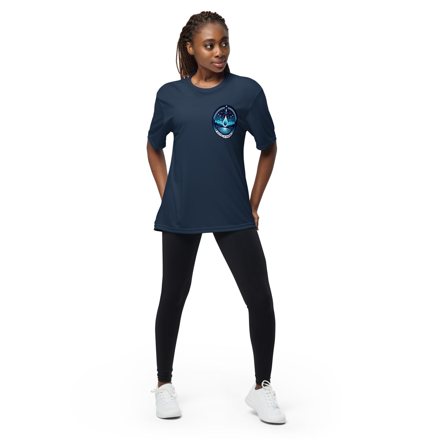 Water is Sacred- Unisex performance crew neck t-shirt
