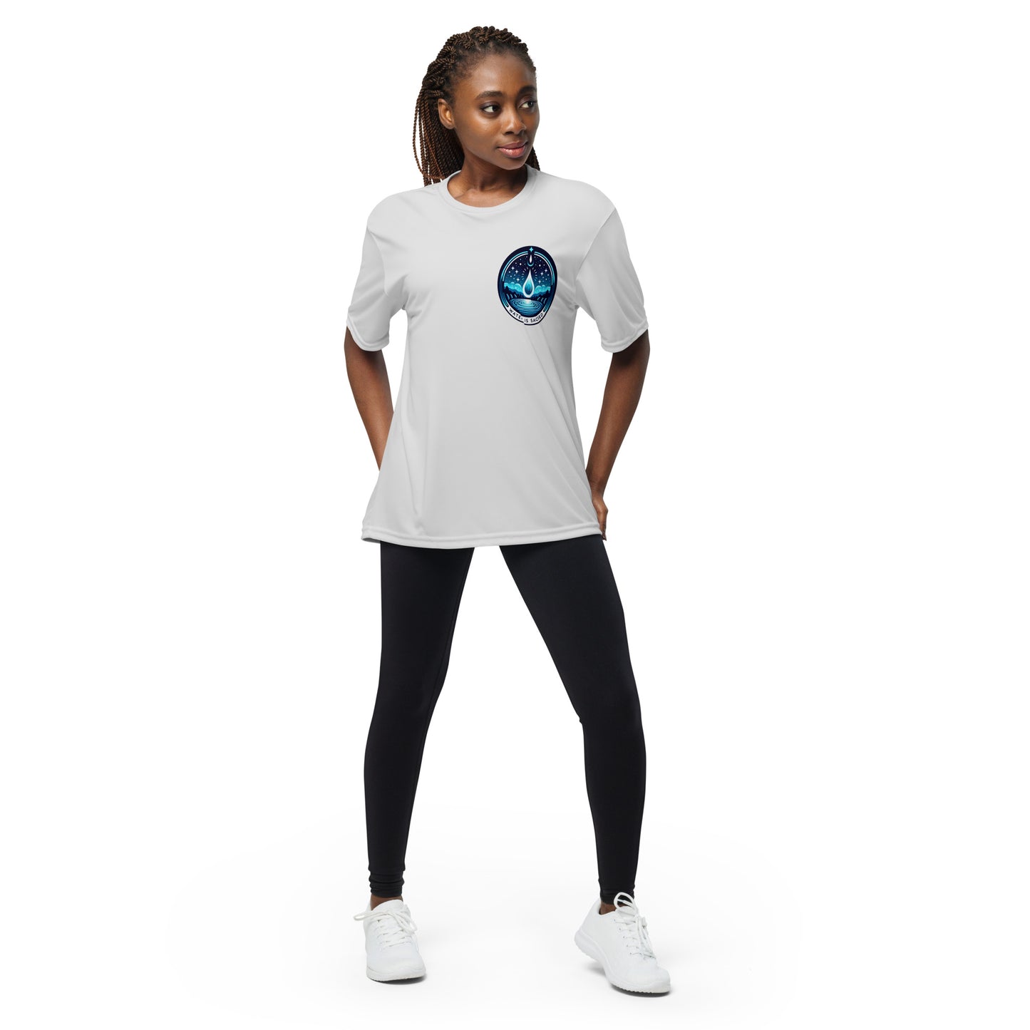 Water is Sacred- Unisex performance crew neck t-shirt